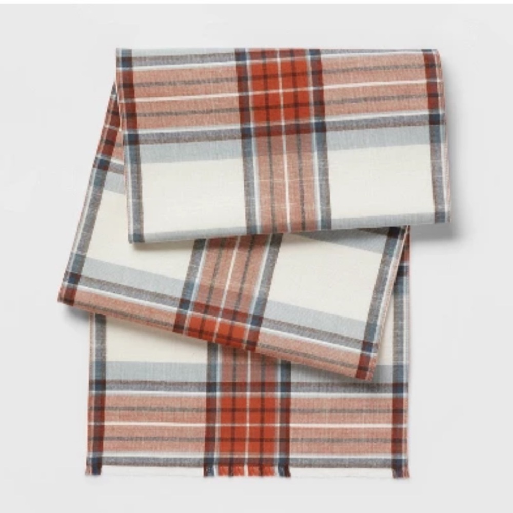 Target Threshold Plaid Table Runner